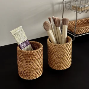 Handwoven Rattan Storage Cup