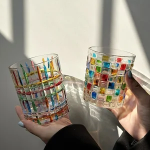 Colorful Mosaic Drinking Glass