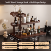 3 Tier Wooden Cosmetic Organizer