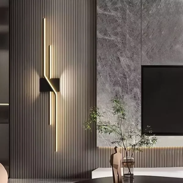 Geometric Vertical LED Wall Light