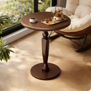 Modern Round Wooden Side Table