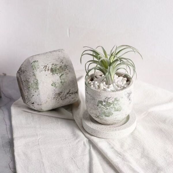 Rustic Cement Flower Pot