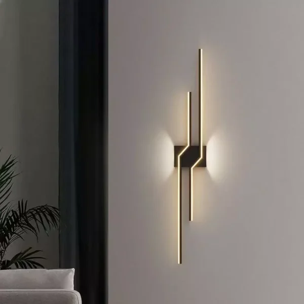Geometric Vertical LED Wall Light