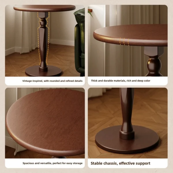 Modern Round Wooden Side Table