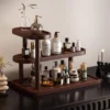 3 Tier Wooden Cosmetic Organizer