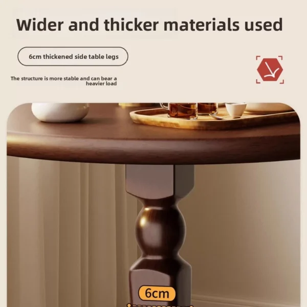 Modern Round Wooden Side Table