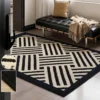 Modern Geometric Woven Entryway Rug