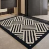 Modern Geometric Woven Entryway Rug